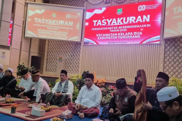 Tasyakuran Jelang Puncak Pengibaran Bendera Perayaan HUT RI Ke 80 Digelar Kecamatan Kelapa Dua Img 20250816 wa0021
