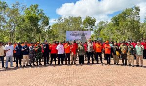 Puluhan Anggota Kodim 1707/Merauke Ikuti Apel Siaga Gabungan Karhutla