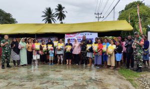 Kodim Jayapura Gelar Gerakan Pangan Murah di Distrik Nimboran
