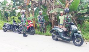Ciptakan Rasa Aman, Kodim 1701/Jayapura Gelar Patroli Parameter Berkendara dan Komsos