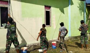 HUT TNI ke-80, Kodim 1701/Jayapura Gelar Karya Bakti Teritorial Prima Rehabilitasi Rumah Ibadah