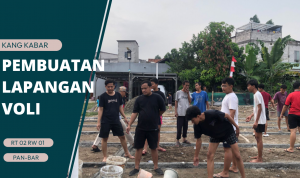 Semangat Gotong Royong Warga Kampung Panunggangan Barat Terlihat Nyata di Pembangunan Lapangan Voli