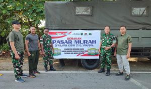 Bakti Teritorial Prima Sambut HUT TNI ke-80: Wujudkan Kedaulatan Pangan, Kodim 1701/Jayapura Gelar Pasar Murah untuk Warga Jayapura