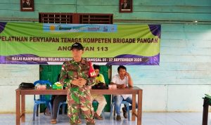 Babinsa Merauke Dukung Pelatihan Penyiapan Tenaga Kerja Kompeten Brigade Pangan