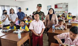 Letkol Czi Dili Eko Setyawan: 560 Siswa SD Budhi Mulia Merauke Dapat Makanan Bergizi Gratis