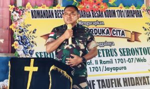 Penuh Haru, Kodim 1701/Jayapura Lepas Kepergian Serda Yordan Petrus Sorontow dengan Upacara Militer