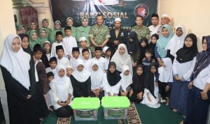 Danrem 052/Wkr Pimpin Bakti Sosial, Tebar Kasih dan Motivasi di Dua Yayasan Yatim