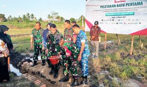 Dandim 1707/Merauke Ikuti Peletakan Batu Pertama Pembangunan Koperasi Desa Merah Putih