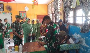 Yonif TP 815/WGT Gelar Bakti Sosial Sunatan Massal Sambut HUT ke-62 Korem 172/PWY