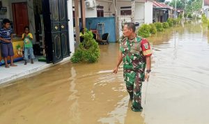 Pasca Hujan Deras Babinsa Koramil 1701-01/Sentani Pantau Titik Banjir