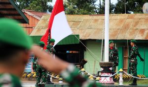 Upacara Bendera Tujuh Belasan di Merauke Berjalan Khidmat dan Penuh Semangat