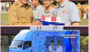 Bupati Tangerang Luncurkan Mobil Training Servis Motor dan Serahkan Bantuan Alat Service AC
