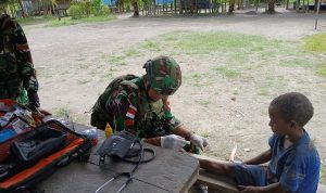Peduli Kesehatan Masyarakat, Satgas Pamtas RI-PNG Statis Yonif 753/AVT Selalu Hadir Dengan Cepat Untuk Masyarakat