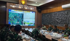Pangdam XXIV/Mandala Trikora Pimpin Rapat Kesiapan Lahan Satuan Baru Korem, Brigif, Yon TP, Yon Kav, Yon Armed dan Yon Arhanud