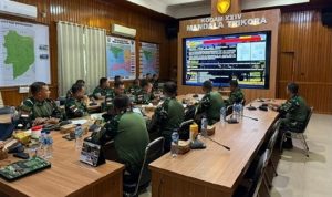 Kodam XXIV/Mandala Trikora Gelar Rapat Penyusunan Rentinkon Kotama Ops TNI Kewilayahan Secara Hybrid