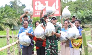 Dorong Kemandirian Pangan di Yapsi, Yonif TP 814/JZA Panen Ratusan Ikan Nila Bersama Warga Papua