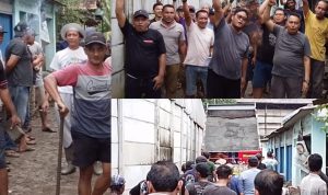 Masyarakat RT. 002/001 Desa Sukanagara lakukan Gotong Royong perbaiki Renovasi jalan lingkungan dengan Antusias.