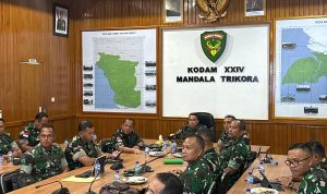 Pangdam XXIV/Mandala Trikora Ikuti Vicon Panen Raya dan Pengumuman Swasembada Pangan Nasional, Dandim 1707/Merauke Terima Penghargaan Presiden RI