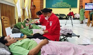 HUT ke-80 Persit KCK Cabang XVI, Kodim 1701/Jayapura Gelar Donor Darah