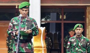 Kasdim 1701/Jayapura Pimpin Upacara Tekankan Disiplin dan Soliditas Prajurit