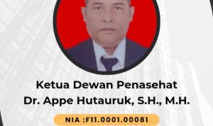 Dr. Appe Hutauruk, S.H., M.H. ( KETUA DEWAN PENASEHAT DPP FERADI WPI ), bisa bersidang menggunakan KTA FERADI WPI