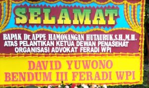 Ucapan Selamat dan Karangan Bunga menyambut masuknya Dr. Appe Hutauruk, S.H., M.H. sebagai KETUA DEWAN PENASEHAT DPP FERADI WPI