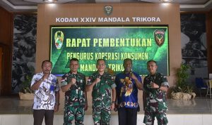 Rapat Pembentukan Pengurus Koperasi Konsumen Mandala Trikora Digelar di Makodam XXIV/MT