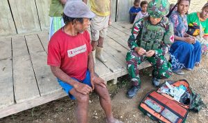 Satgas Pamtas RI-PNG Statis Yonif 753/AVT Tingkatkan Pelayanan Kesehatan di Tanah Papua