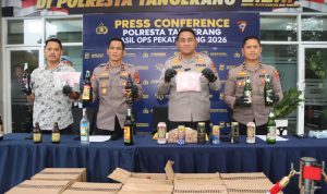 Polresta Tangerang Amankan 2.268 Botol Miras dan 10.779 Butir Obat Keras dalam Operasi Pekat Maung 2026