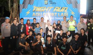 Cegah Tawuran Remaja, Kapolres Metro Tangerang Kota Gelar Night Run Bersama Warga