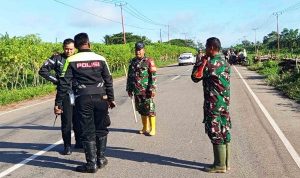 Tertibkan Balap Liar, TNI–Polri Bersinergi Amankan Jalan di Tanah Miring