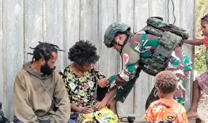 Pos Okyop Satgas Yonif 753/AVT Gelar Pengobatan Gratis di Kampung Okyop: Kedekatan TNI-Rakyat terus Terjaga