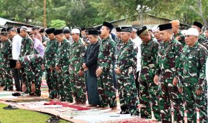 Shalat Idul Fitri Kodim 1707/Merauke Berlangsung Khidmat, Pererat Kebersamaan dan Rasa Syukur