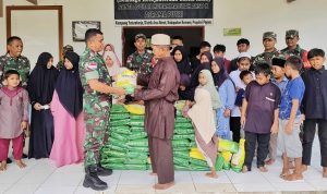 TNI Peduli Anak Panti Asuhan, 60 Karung Beras Diserahkan Lewat Koramil Arso