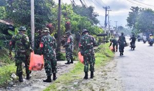 Koramil Sentani Turut Serta Aksi Jumat Bersih Pemkab Jayapura