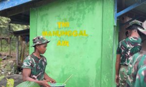 Prajurit Yonif TP 860/NSK Bangun Harapan Baru Warga Kampung Botawa Lewat Program TNI Manunggal Air