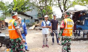 Koramil 02/Batuceper Kodim 0506/TgrGelar Sosialisasi Penanganan Darurat Sampah bersama Masyarakat