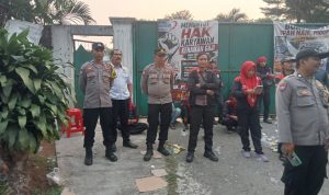 Pokdarkamtibmas Bersama Polsek Cikupa Pantau Aksi Buruh SPN di PT Molex, Situasi Berlangsung Kondusif