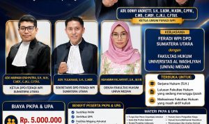 PKPA, UPA dan Penyumpahan Advokat FERADI WPI DPD Sumatera Utara Bekerja Sama dengan Universitas Al Washliyah (UNIVA) Medan