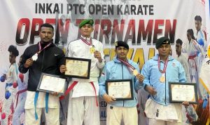 Vakum Satu Tahun, Prajurit Yonif TP 814/JZA Sabet Juara 1 Karate Se-Papua