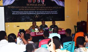 Kodim 1707/Merauke Ajak Warga Kampung Buti Peduli Lingkungan dan Siaga Hadapi Bencana