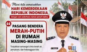 Kepala Desa Bitung Jaya Ajak Warga Kibarkan Merah Putih Selama Agustus, Wujudkan Semangat Persatuan Sambut HUT ke-81 RI