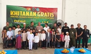 Wujud Kepedulian TNI Untuk Masyarakat, Koramil 02/Batuceper Gelar Baksos Khitanan Gratis