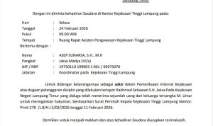 11 Bulan Menanti Kepastian, Siti Khotijah Mohon Presiden dan Jaksa Agung Perhatikan Laporan Dugaan Pelanggaran Oknum Jaksa di Lampung