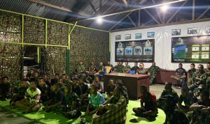 Danyonif TP 860/NSK Pimpin Nobar Semifinal Piala Dunia Bersama Prajurit dan Warga Waropen, Pererat Kebersamaan TNI dengan Rakyat