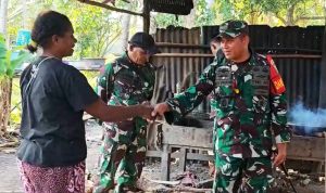 Kunjungan Dansatgas TMMD ke-129 Disambut Haru Warga Wanam