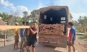 Tempuh Perjalanan Laut 4 Hari, Material TMMD ke-129 Kodim 1707/Merauke Tiba di Kampung Wanam