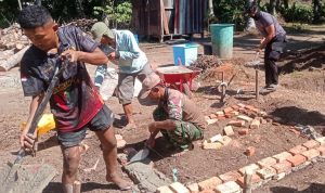 Perlahan Namun Pasti, Pondasi MCK TMMD ke-129 Kodim 1707/Merauke Mulai Berdiri