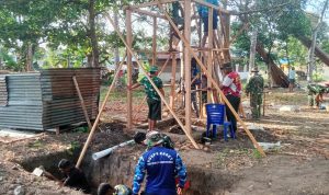H+13 TMMD ke-129, Pembangunan MCK di Kampung Wanam Capai 11 Persen