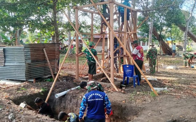 H+13 TMMD ke-129, Pembangunan MCK di Kampung Wanam Capai 11 Persen